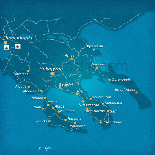 halkidiki-map